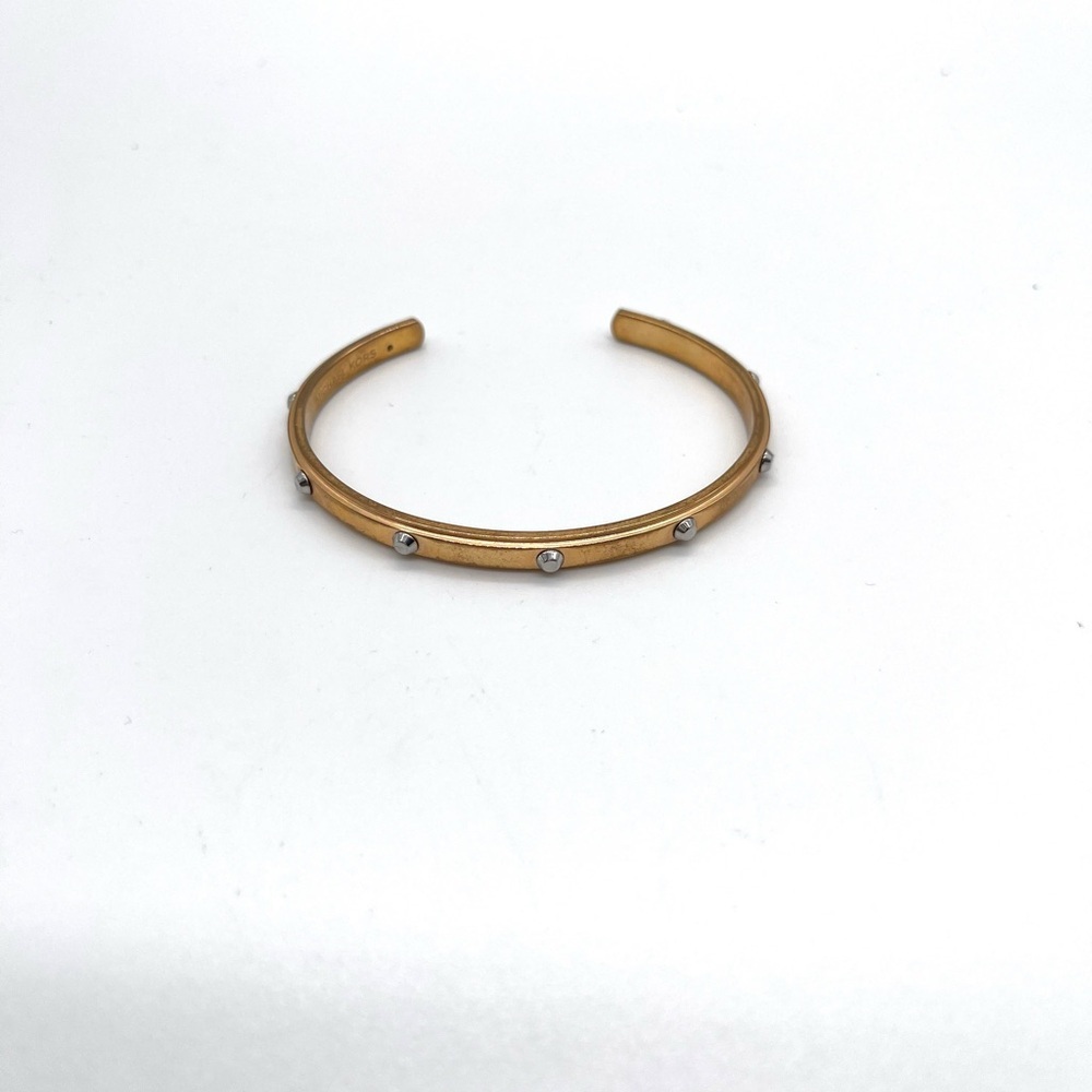 Michael Kors Elegant Gold Cuff Bracelet with Silver Accents - Picture 2 of 5